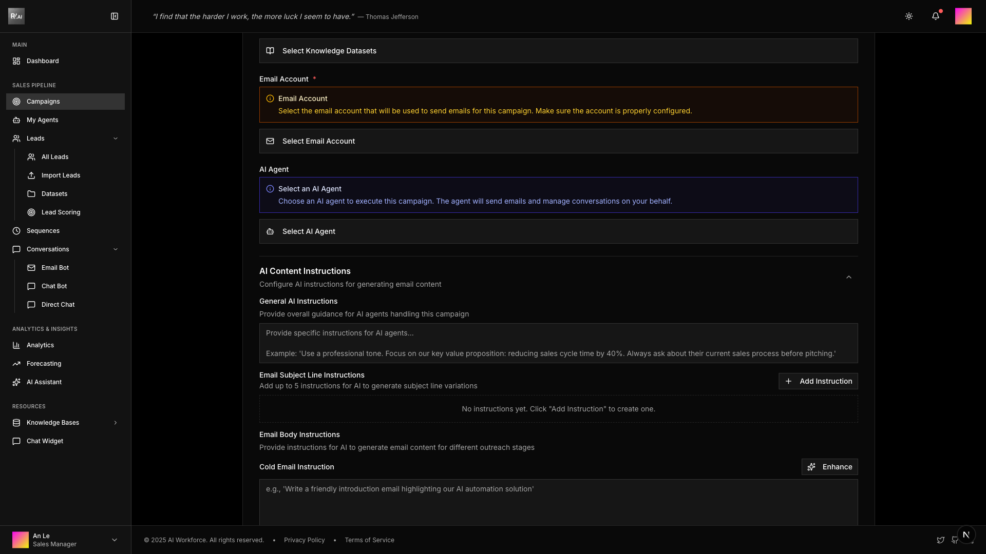 Setup - Email Content
