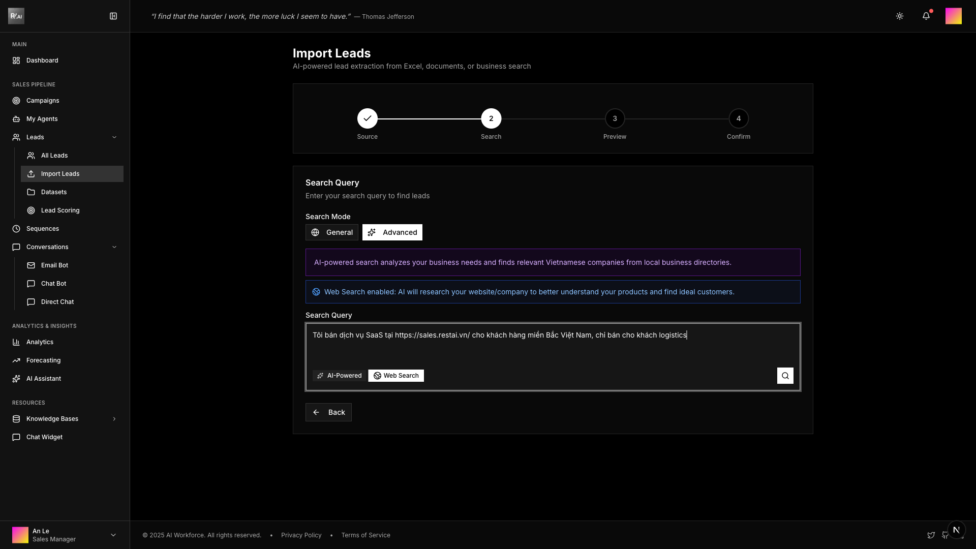 Advanced AI Search