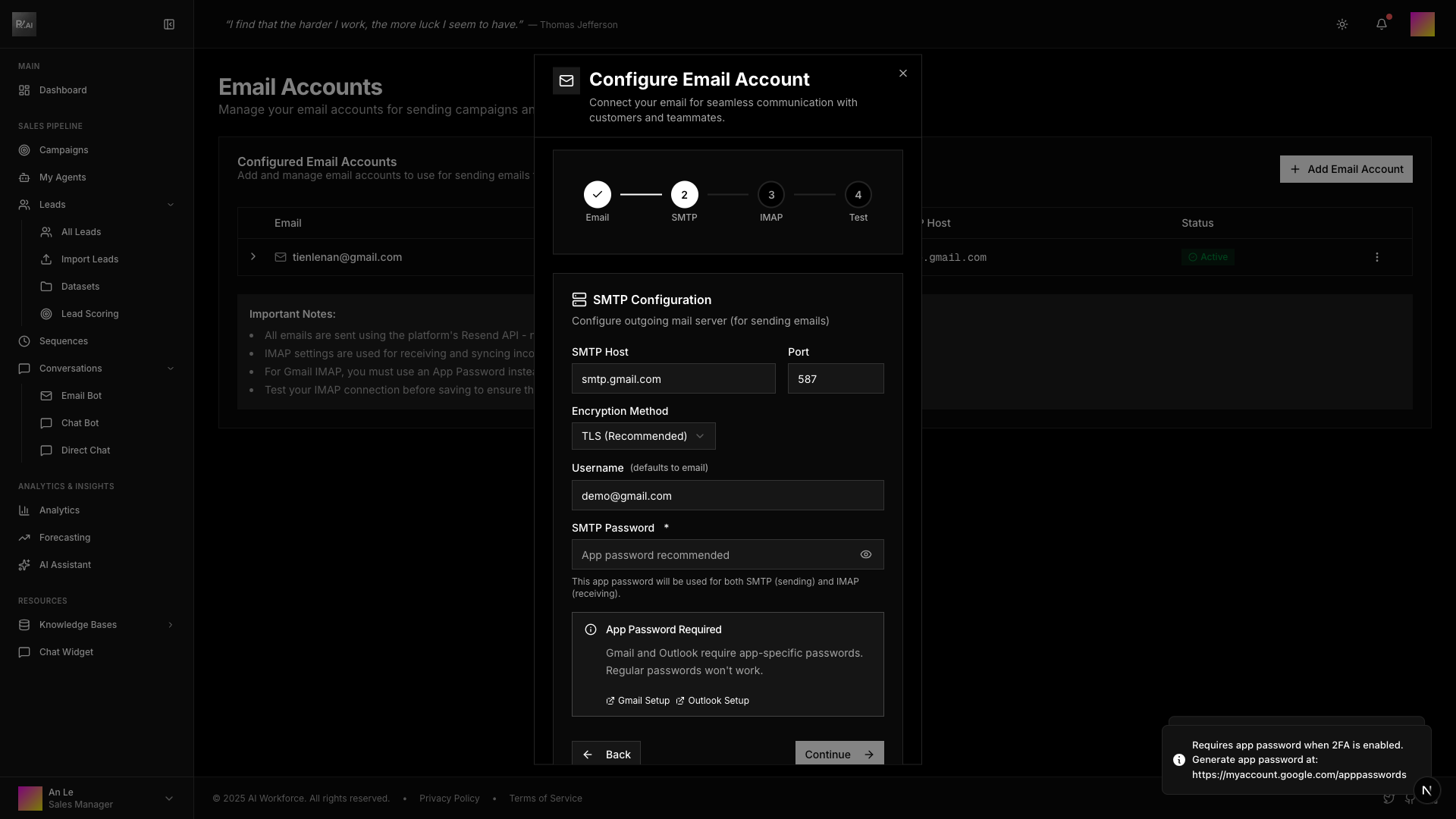 SMTP Configuration