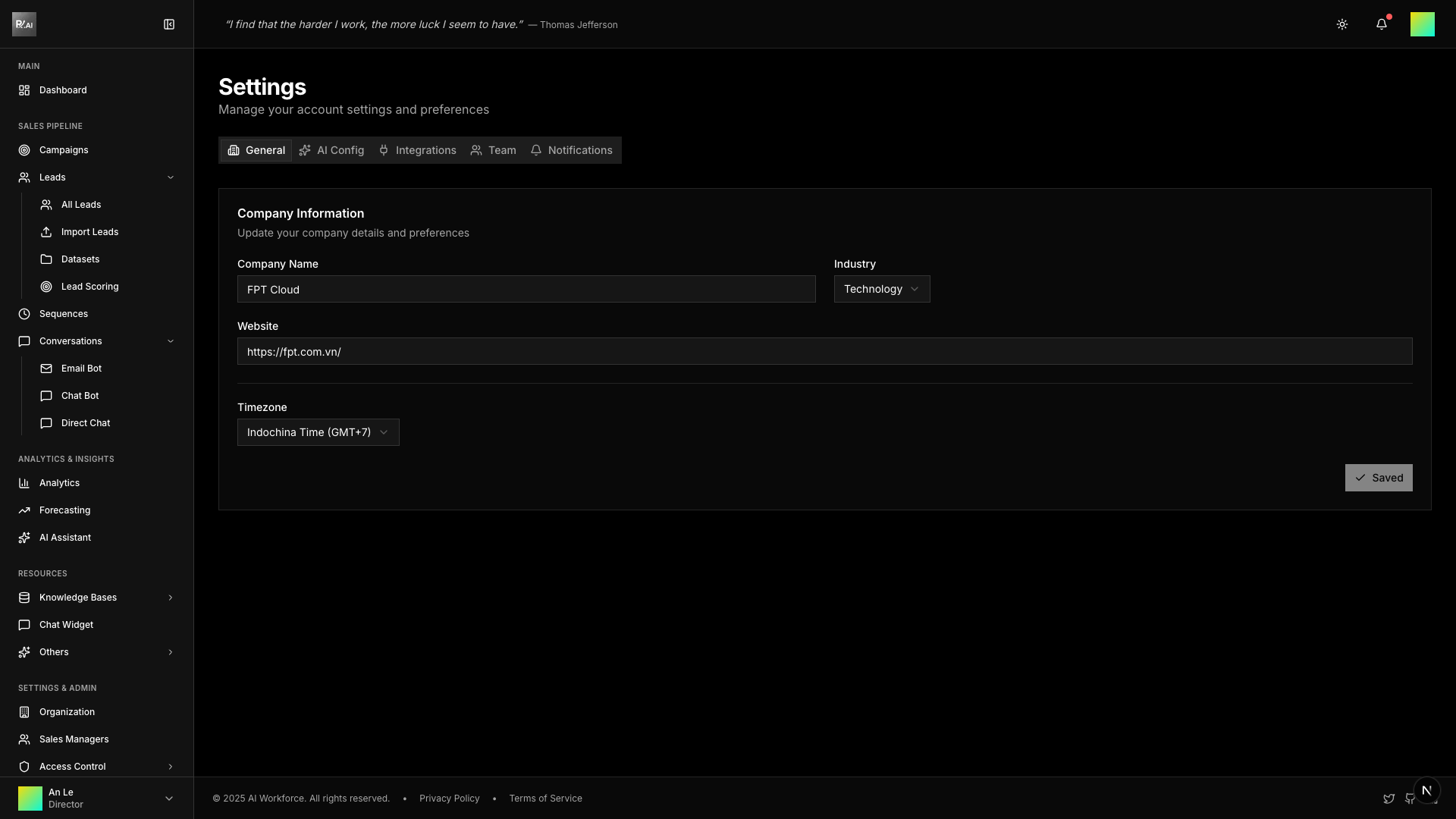 Settings Overview